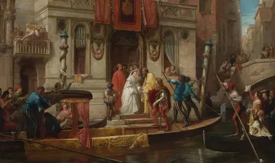 Венецианская свадьба by Жюль-Эжен Ленепвё, 1856 — digital art print download