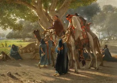 Halt By The Well by Wilhelm Gentz, 1865 — digital art print download
