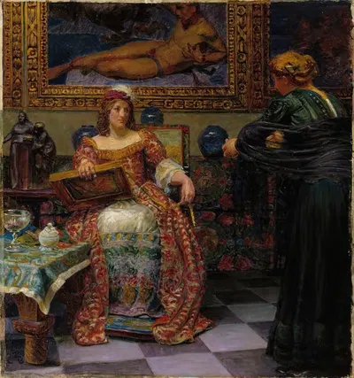 Леонора Кристина и Дина Вийнхофверс by Кристиан Захртманн, 1910 — digital art print download