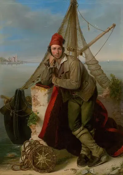 Венецианский рыбак by Людовит Бенички, 1840 — digital art print download