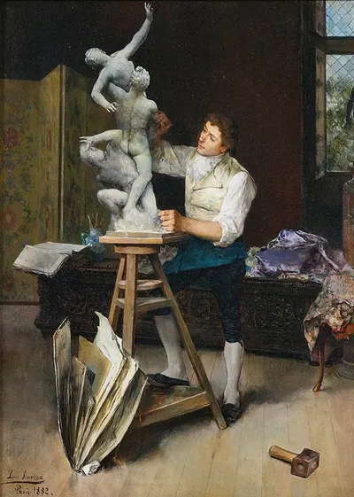 The Sculptor by Luis Jiménez Aranda, 1882 — digital art print download