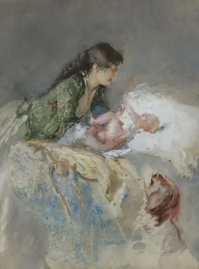Maternity by Mosè Bianchi — digital art print download