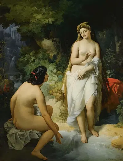 Купальщицы by Нандор Ракоши, 1864 — digital art print download