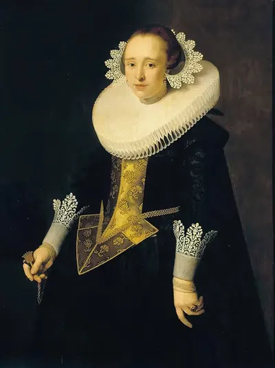 Portrait Of A 22-Year-Old Woman by Nicolaes Eliasz. Pickenoy, 1628 — digital art print download