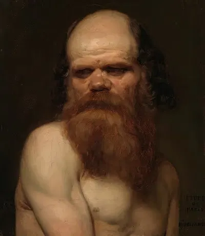 Мужчина с бородой, этюд by Нильс Якоб Ольссон Бломмер, 1835 - 1853 — digital art print download