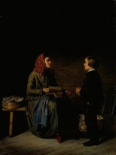 Утро перед экзаменом by Роберт Вильгельм Экман, 1867 — digital art print download