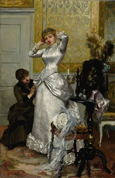 Dressing The Bride by Rudolf Ernst, 1882 — digital art print download
