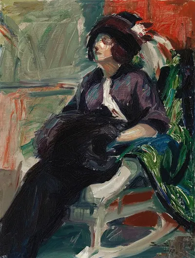 Женщина в кресле-качалке by Сантери Салокиви, 1910 — digital art print download