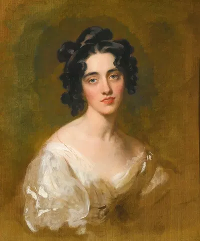 Portrait Of Lady Georgina North by Sir Thomas Lawrence — digital art print download