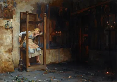 Страстная пятница (Христианская весталка) by Теодорос Ралли, 1885 — digital art print download
