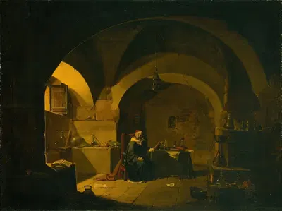 A Chemist In His Laboratory by Vincenzo Giovannini, 1831-1844 — digital art print download
