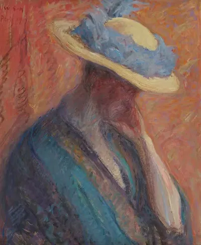 Женщина в шляпе by Вильхо Сйострем, 1913 — digital art print download