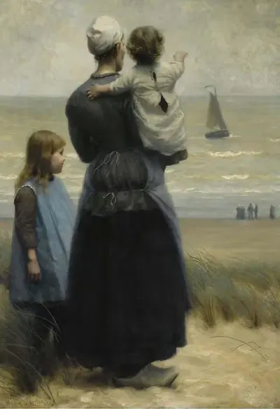 Взгляд на море by Уильям Эдвард Нортон, 1888 — digital art print download