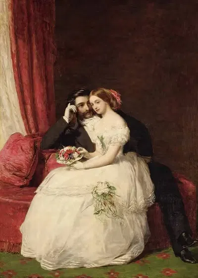The Proposal by Adolf Humborg, 1859 — digital art print download
