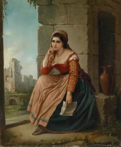 The Letter by Augusto Tominz, 1873 — digital art print download