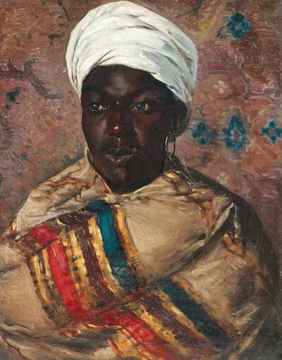 Portrait of a young Oriental woman by Cesare Biseo — digital art print download