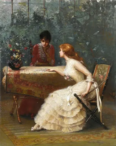 Вопрос к картам by Эдуар Биссон, 1889 — digital art print download