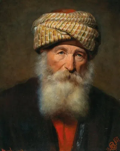 Портрет восточного мужчины by Эдуард Шарлемон — digital art print download