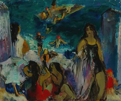 На пляже by Ээму Мюнтти, 1923 — digital art print download