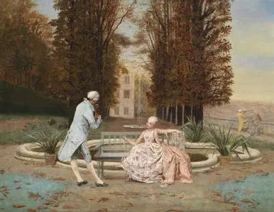 Разговор в парке by Элия Жозеф Лорен — digital art print download