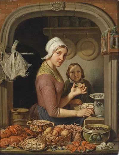 Fischhändlerin by François Celestin — digital art print download