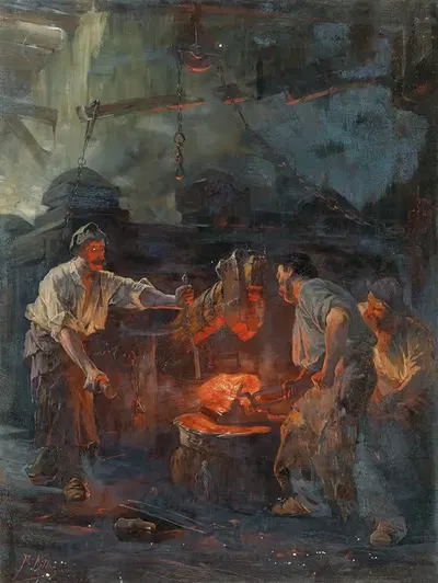 In the Hammer Mill by Friedrich von Keller — digital art print download