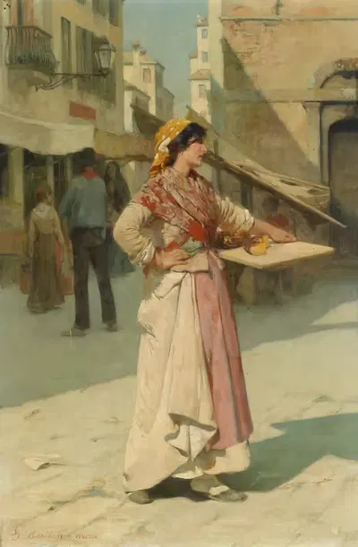Venezianische Verkäuferin by Giuseppe Barison — digital art print download