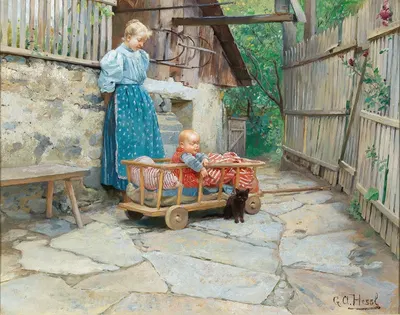 Excursion in the Handcart by Gustav August Hessl — digital art print download