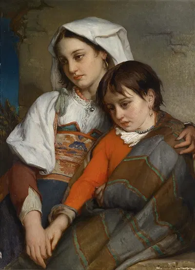 Schwestern by Jean François Portaels — digital art print download