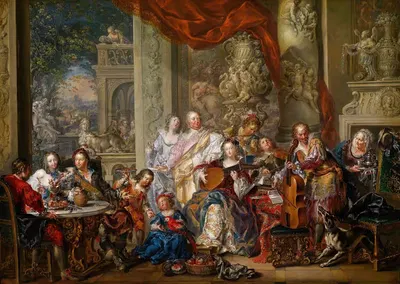 Concert in the palace by Johann Georg Platzer — digital art print download