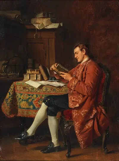 Der Bücherfreund by Josef Munsch — digital art print download