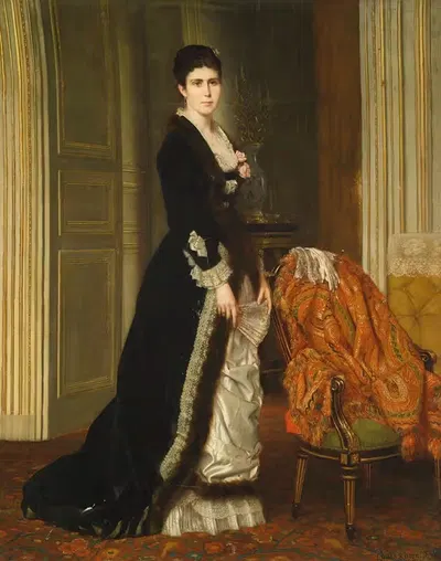 Портрет мадам Обри-Витес by Луи-Франсуа-Проспер Ру, 1878 — digital art print download