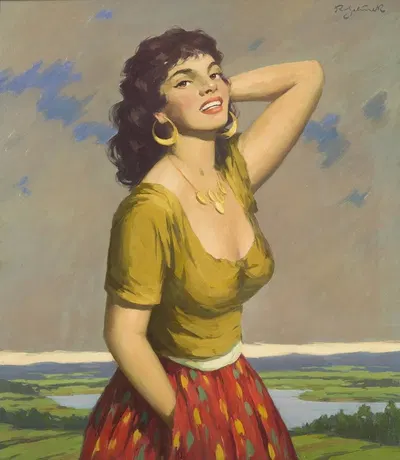 Italian Girl by Rudolf Jelinek — digital art print download