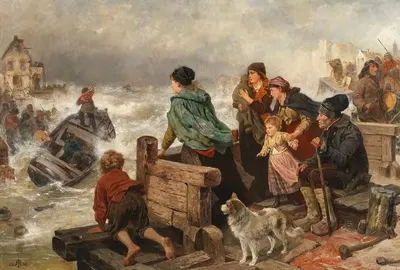 Storm by the Coast by Rudolf Jordan — digital art print download