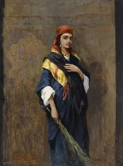 Портрет восточной женщины by Тадеуш Айдукевич, 1870 — digital art print download