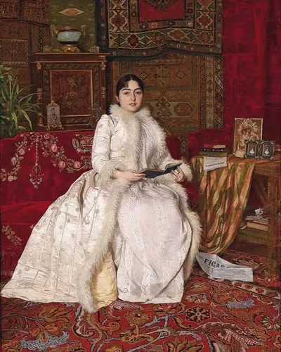 Королева Наталия Обренович Сербская в Париже by Урош Предич — digital art print download
