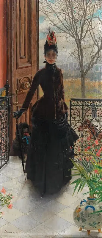 Элегантная дама by Витторио Маттео Коркос, 1887 — digital art print download