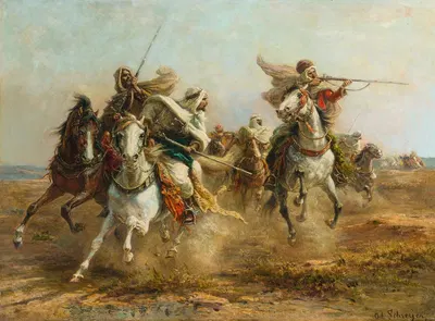 Бедуины, прицеливающиеся by Адольф Шрайер — digital art print download