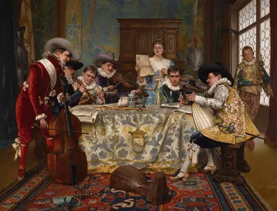 The Practice Recital by Adolphe-Alexandre Lesrel — digital art print download