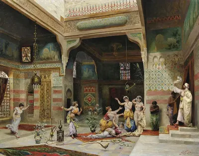 Одалиски by Альберто Фабби, 1893 — digital art print download