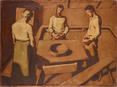 Молитва за столом by Альбин Эггер Лиенц, 1923 — digital art print download