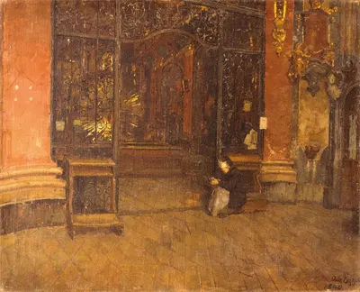 Интерьер Иоанновой церкви в Мюнхене by Альбин Эггер Лиенц, 1890 — digital art print download