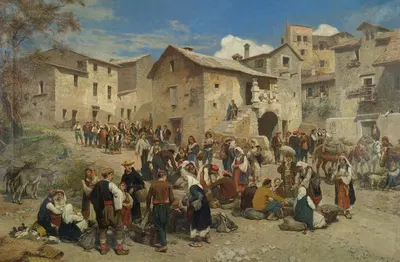 Рынок в Сараево by Алойс Шённ — digital art print download