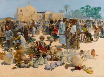 The Pottery Seller by Alphons Leopold Mielich — digital art print download
