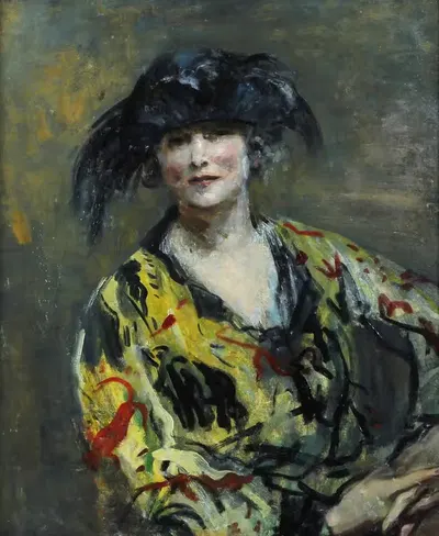 Portrait Of Madame Errasuriz by Ambrose McEvoy — digital art print download