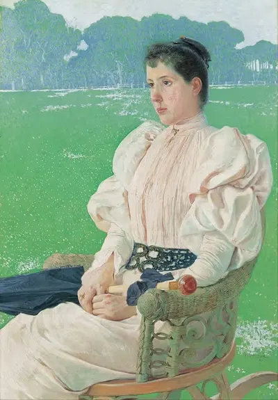 Портрет дамы by Ансельмо Гиния, 1894 — digital art print download