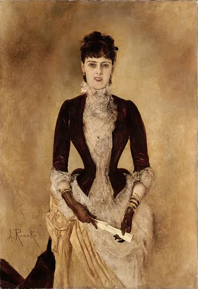 Portrait Of Isabella Reisser by Anton Romako, 1885 — digital art print download