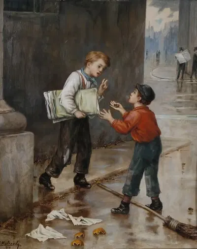 Удача в один момент by Август Эдвин Мулриди, 1874 — digital art print download