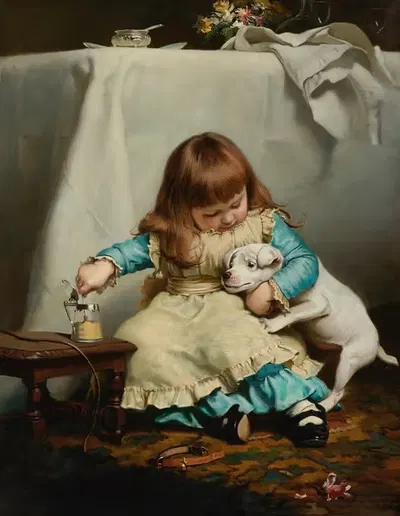 Один раз укусил, дважды стыдно by Чарльз Бертон Барбер, 1885 — digital art print download