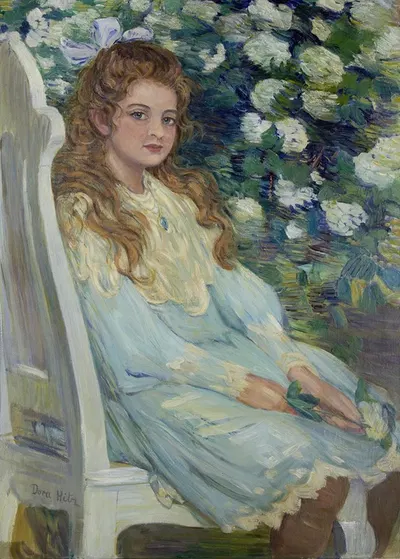 Portrait Of A Girl by Dora Hitz — digital art print download